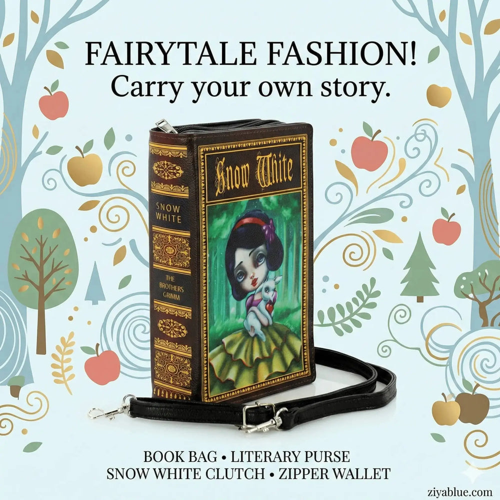 Snow White Book Clutch – Fairytale Storybook Purse COMECO INC Ziya Blue
