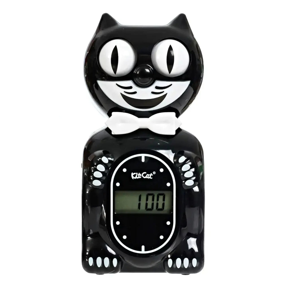 Solar Kit Cat Alarm Clock | Vintage Rolling Eye Digital Clock Kit Cat Clock Ziya Blue