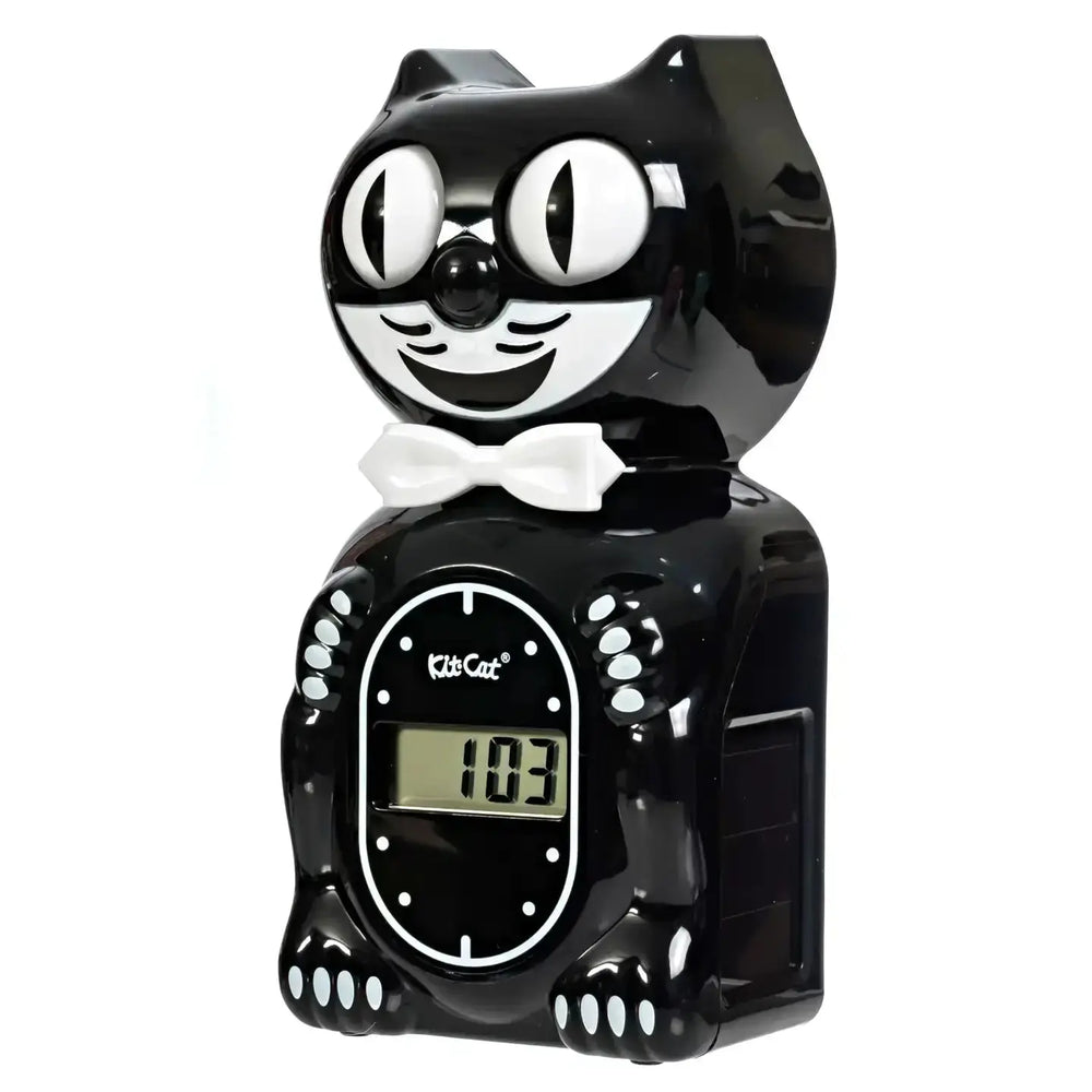 Solar Kit Cat Alarm Clock | Vintage Rolling Eye Digital Clock Kit Cat Clock Ziya Blue