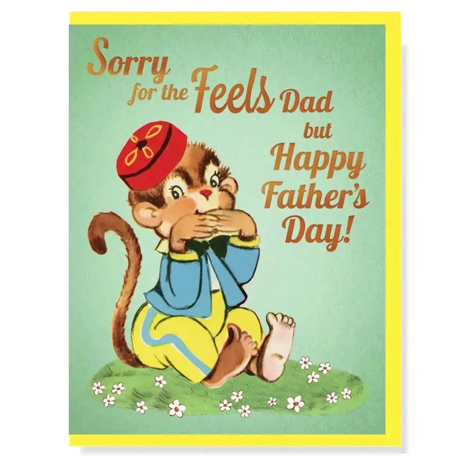 Sorry For The Feels Card: Father's Day Greeting Smitten Kitten Ziya Blue