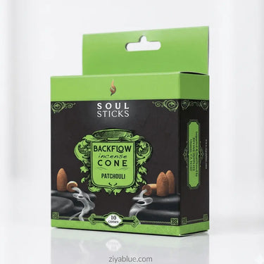 Soul Sticks Natural Backflow Incense Cones Designs by Deekay Inc. Ziya Blue