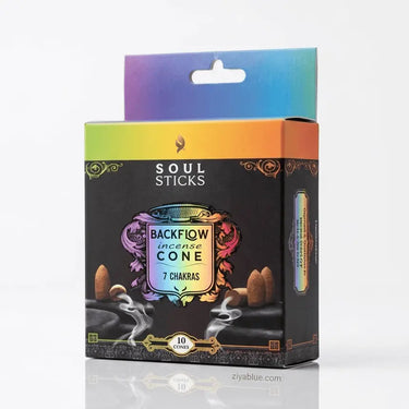Soul Sticks Natural Backflow Incense Cones Designs by Deekay Inc. Ziya Blue