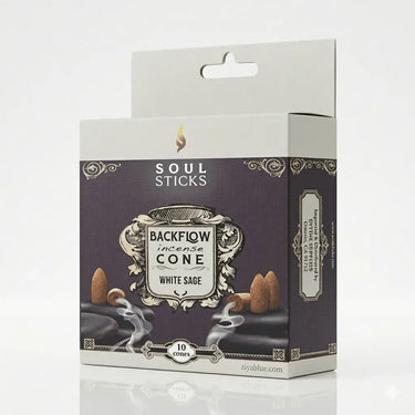 Soul Sticks Natural Backflow Incense Cones Designs by Deekay Inc. Ziya Blue