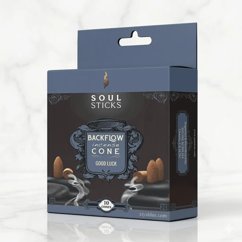 Soul Sticks Natural Backflow Incense Cones Designs by Deekay Inc. Ziya Blue