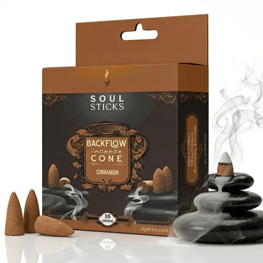 Soul Sticks Natural Backflow Incense Cones Designs by Deekay Inc. Ziya Blue