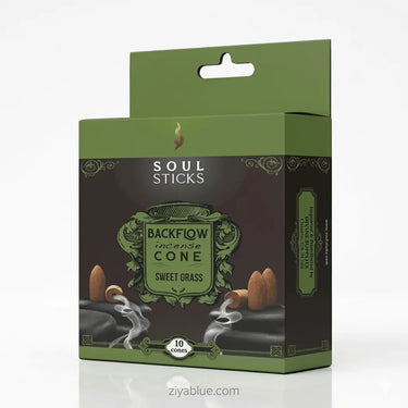Soul Sticks Natural Backflow Incense Cones Designs by Deekay Inc. Ziya Blue