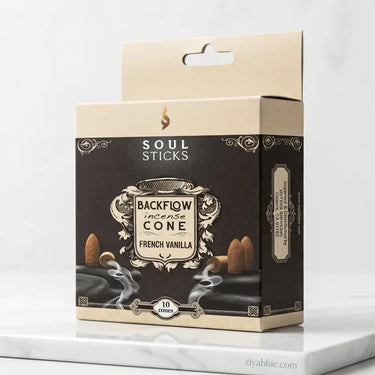 Soul Sticks Natural Backflow Incense Cones Designs by Deekay Inc. Ziya Blue