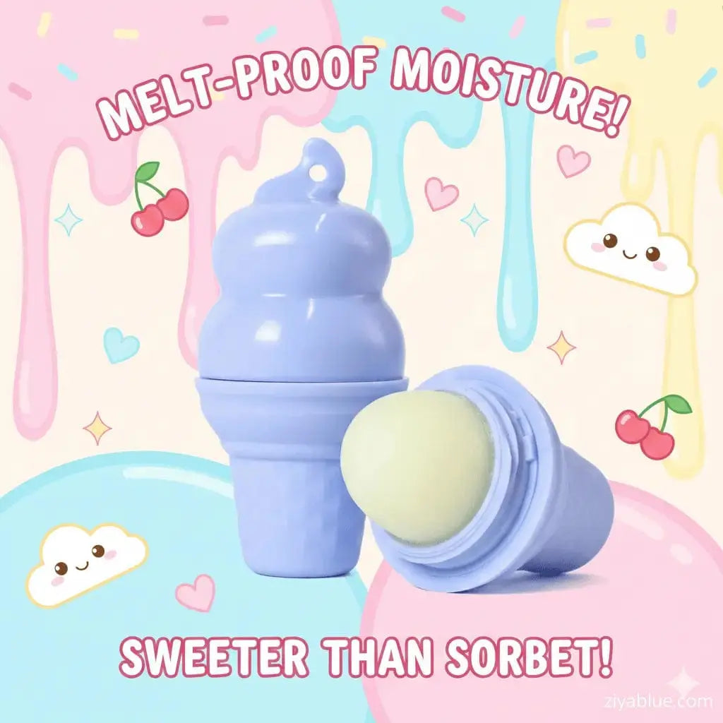 Sour Blue Raspberry Lip Balm - Ice Cream Rebels Refinery Ziya Blue