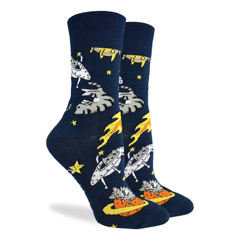 Space Cat Socks: Interstellar Purr Good Luck Sock Ziya Blue