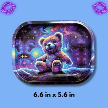 Space Teddy Rolling Tray – 6.6" Smoking Accessory Ziya Blue Ziya Blue