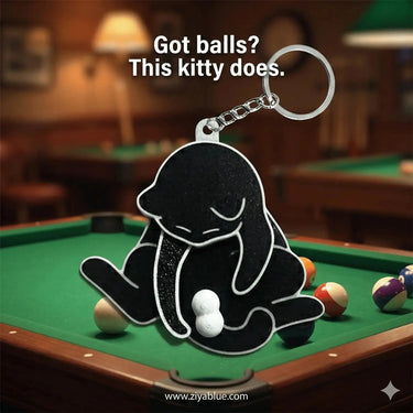 Spinning Cat Fidget Keychain - Keep Your Paws Busy Ziya Blue Ziya Blue