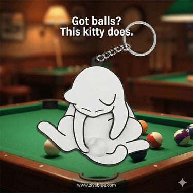 Spinning Cat Fidget Keychain - Keep Your Paws Busy Ziya Blue Ziya Blue