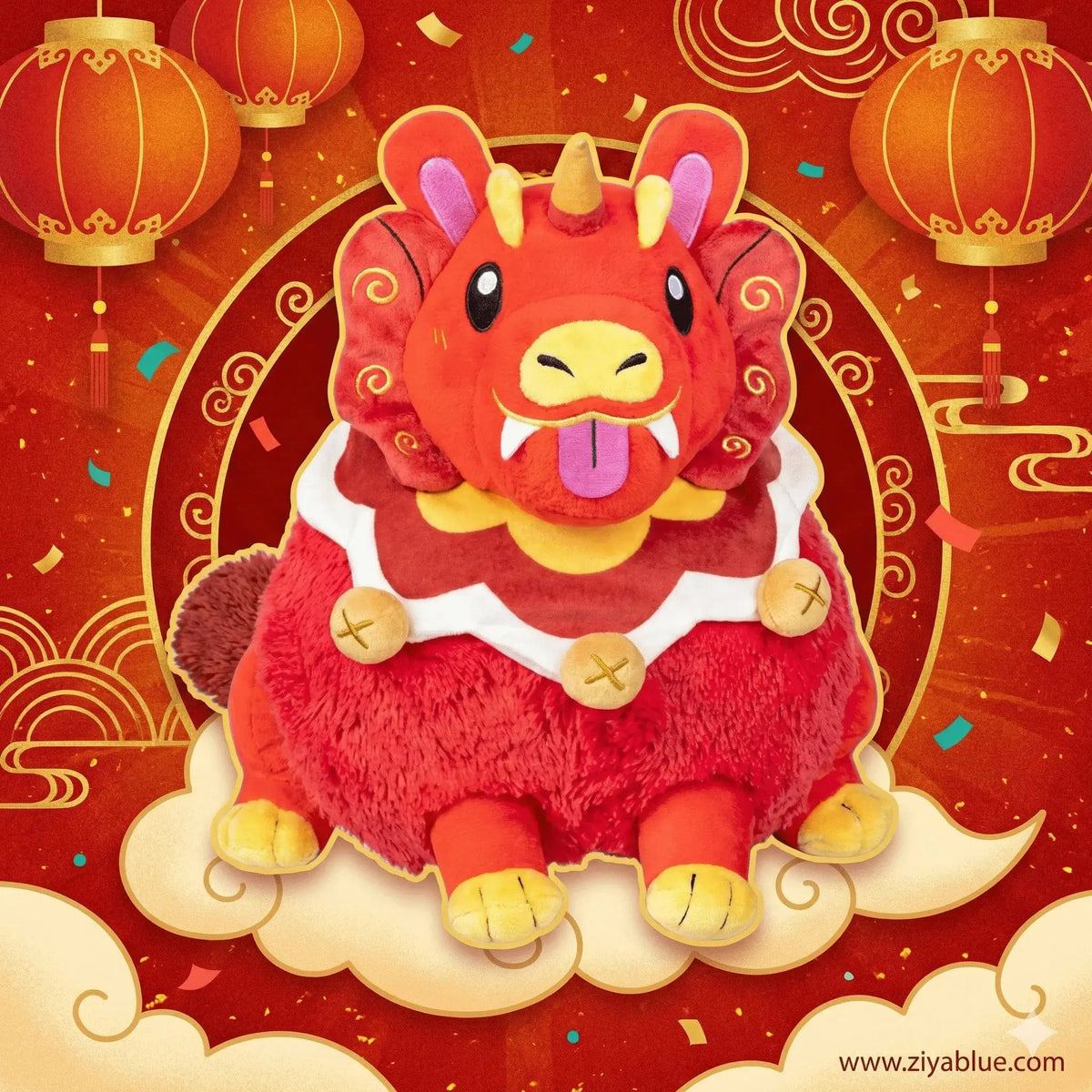 Squishable Guardian Lion: Mini Plush Protector 7" Squishables Ziya Blue