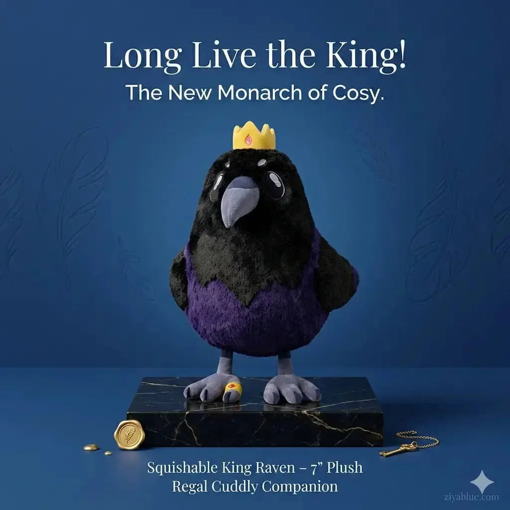 Squishable King Raven Plush – 7" Squishables Ziya Blue