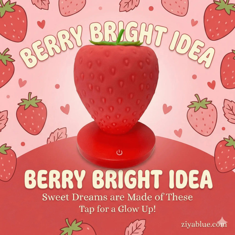 Strawberry Touch LED Lamp - Your New Main Squeeze Streamline Ziya Blue