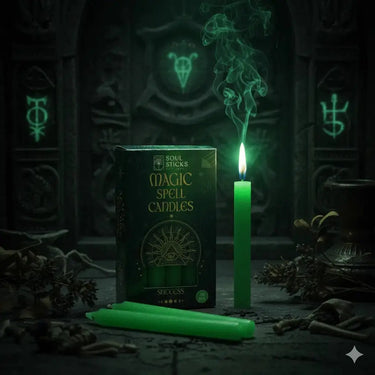 Success Spell Candles: Magic 20-Pack (Light Green) Designs by Deekay Inc. Ziya Blue