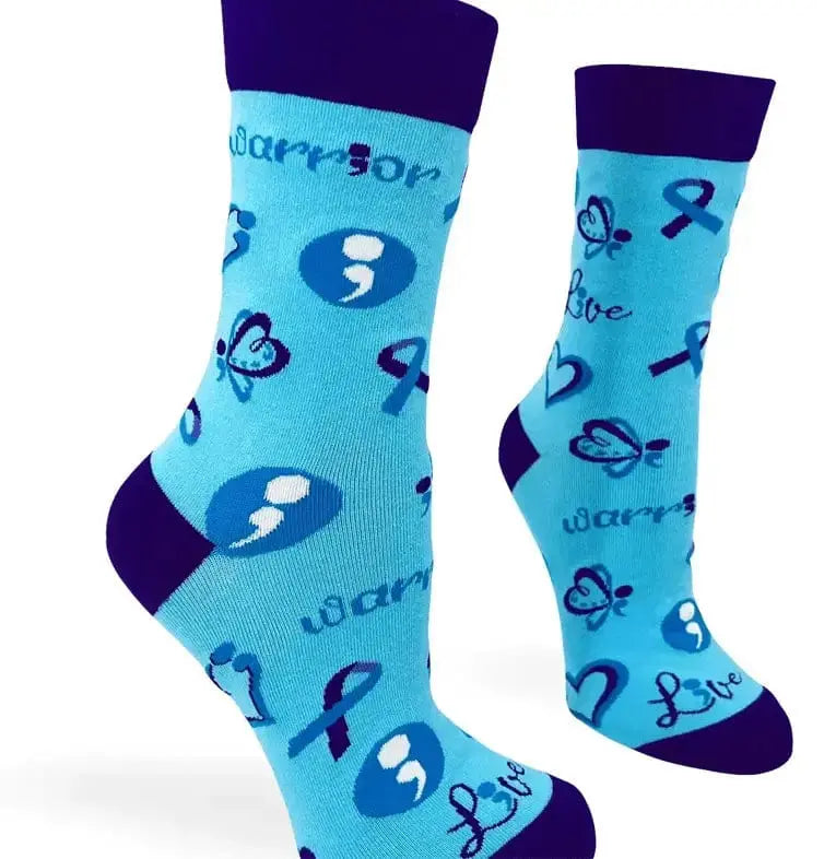 Suicide Prevention Socks: Walk with Purpose Fabdaz Ziya Blue