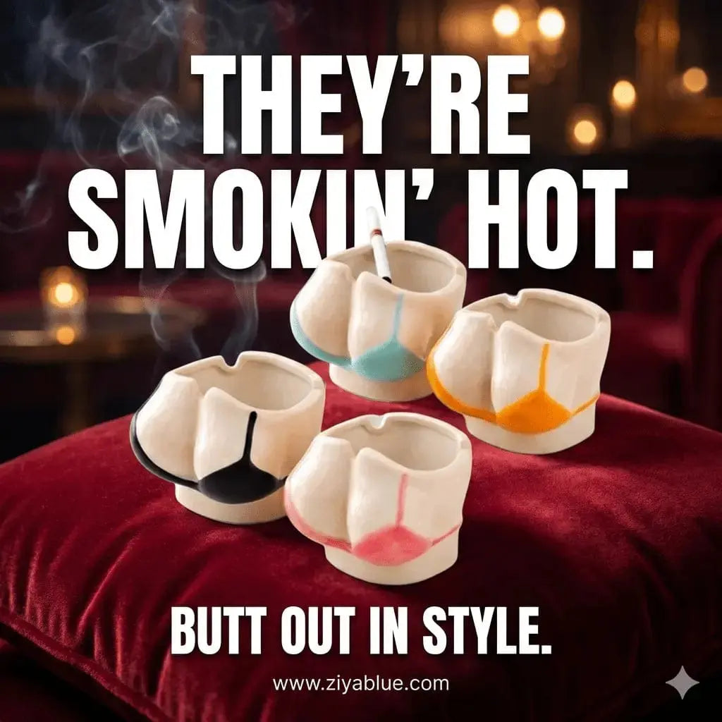 Sun’s Out, Butts Out: Bikini Shaped Ceramic Ashtray | Quirky Conversation Piece Ziya Blue Ziya Blue