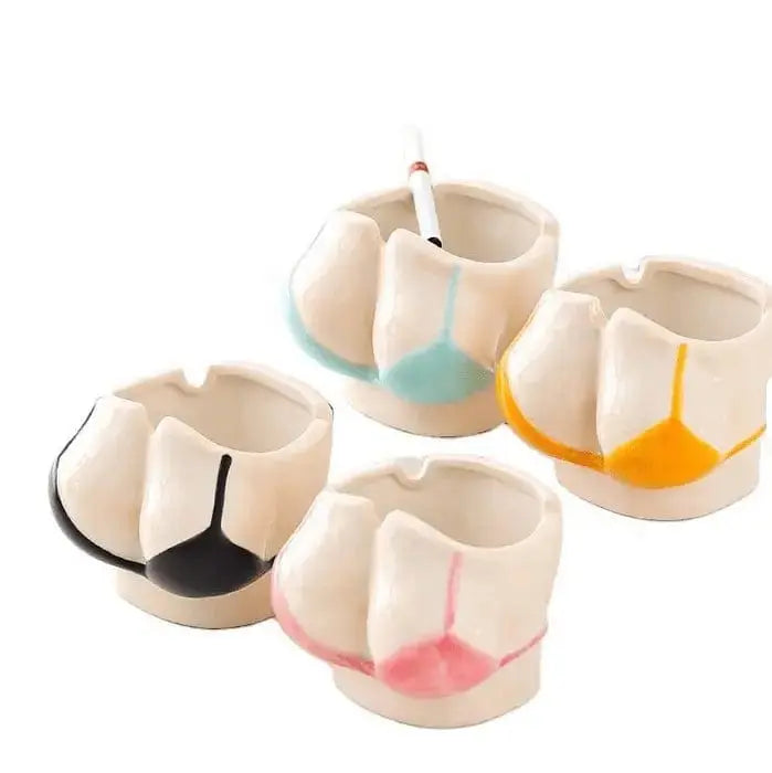 Sun’s Out, Butts Out: Bikini Shaped Ceramic Ashtray | Quirky Conversation Piece Ziya Blue Ziya Blue
