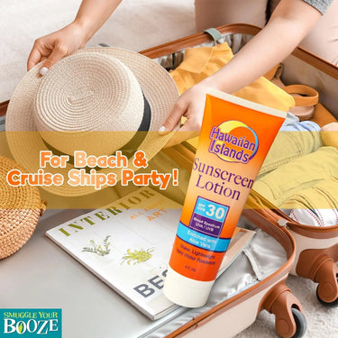 Sunscreen Bottle Stealth Flask: Hidden Booze Set Smuggle Your Booze Ziya Blue
