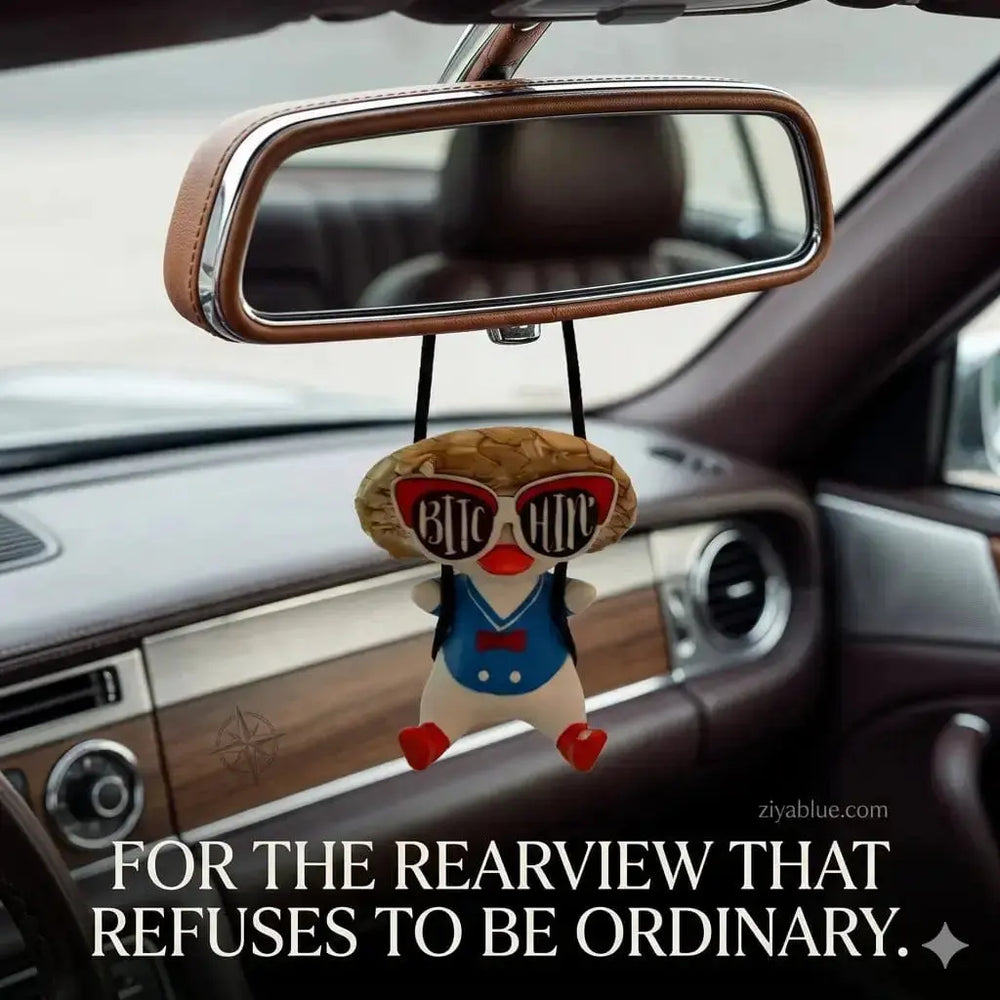Swinging Duck Car Pendant: Funny Interior Decor Ziya Blue Ziya Blue