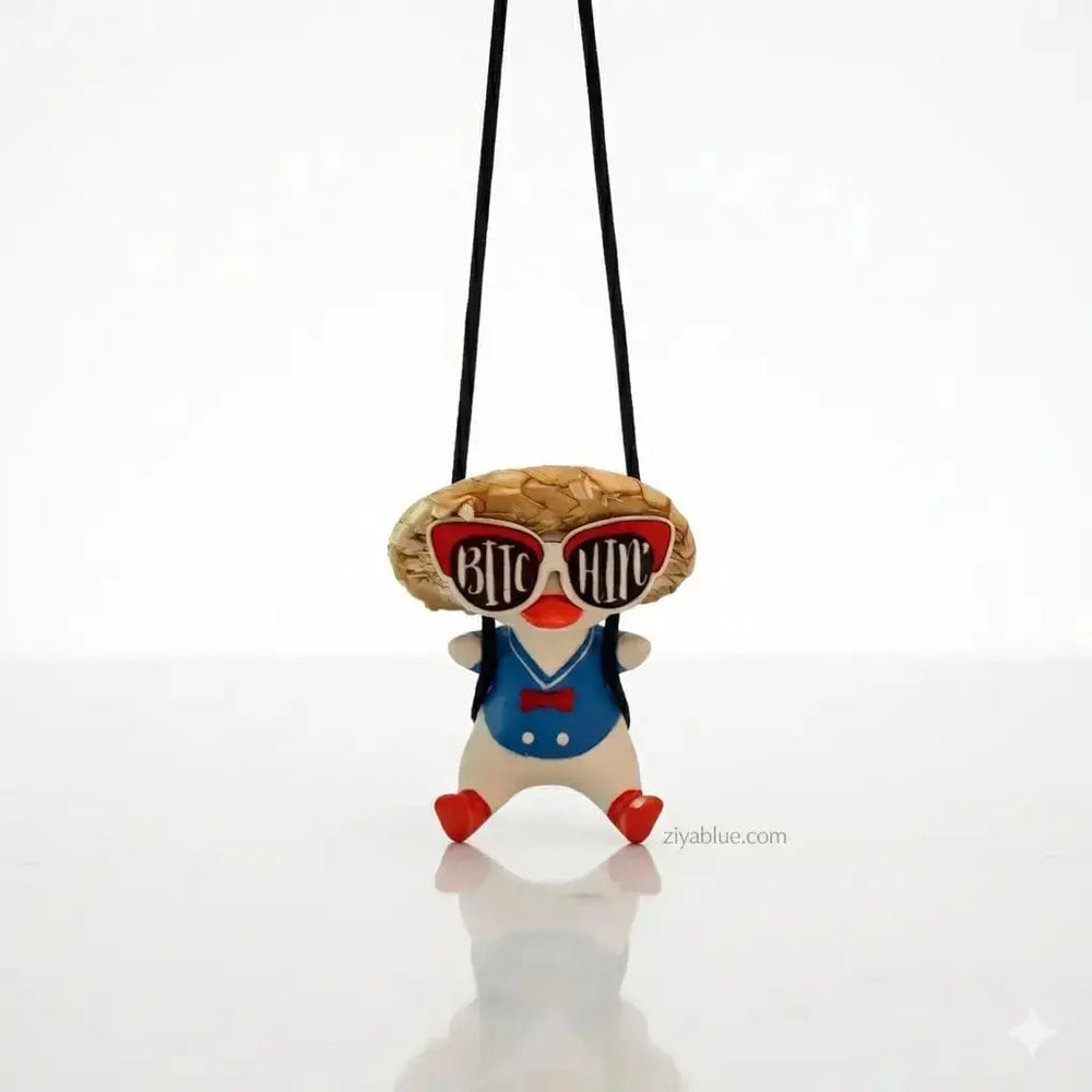 Swinging Duck Car Pendant: Funny Interior Decor Ziya Blue Ziya Blue