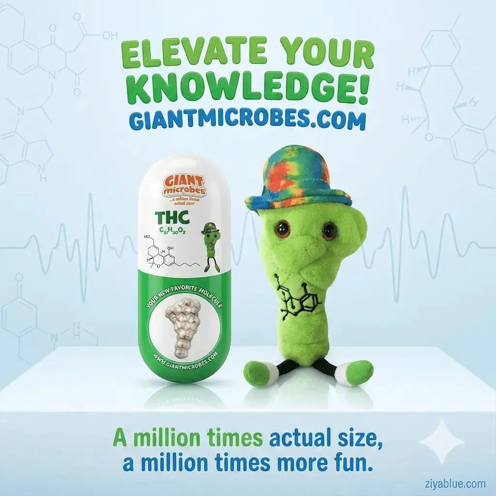 THC Plush | GIANTmicrobes Cannabis Molecule Toy Giant Microbes Ziya Blue