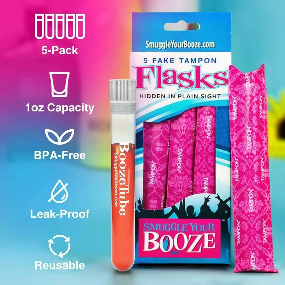 Tampon Flasks: Discreet Hidden Booze Tubes Faire Ziya Blue