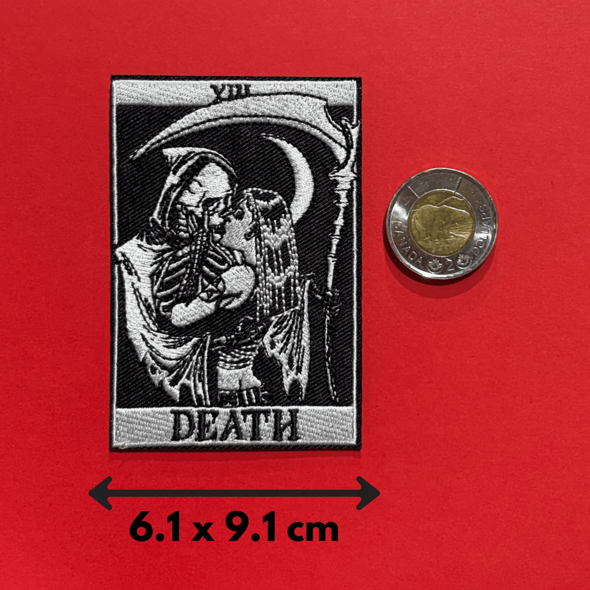 Tarot Patch | Death Kissing Embroidered Romantic Flair Ziya Blue Ziya Blue