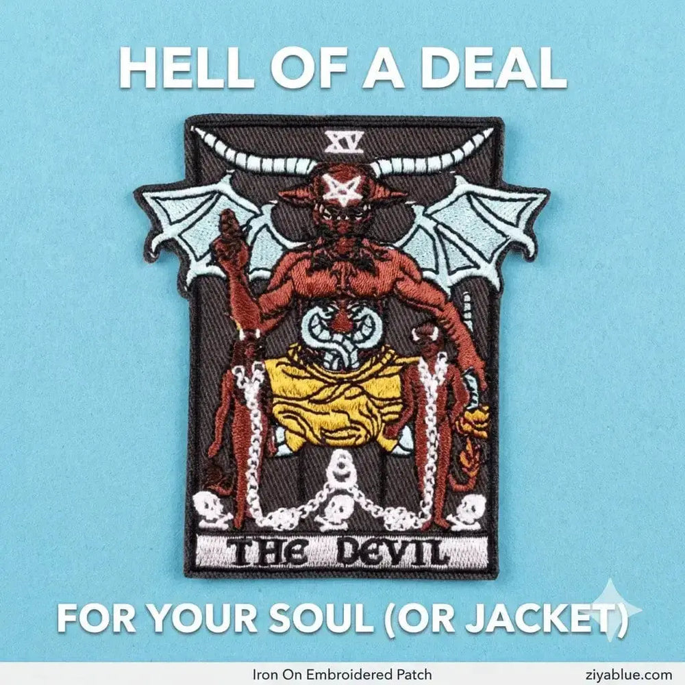 Tarot Patch | The Devil Iron-On Gothic Appliqué Ziya Blue Ziya Blue