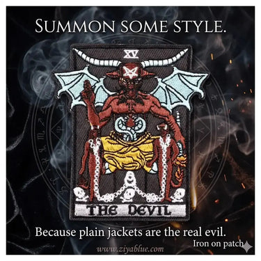 Tarot Patch | The Devil Iron-On Gothic Appliqué Ziya Blue Ziya Blue