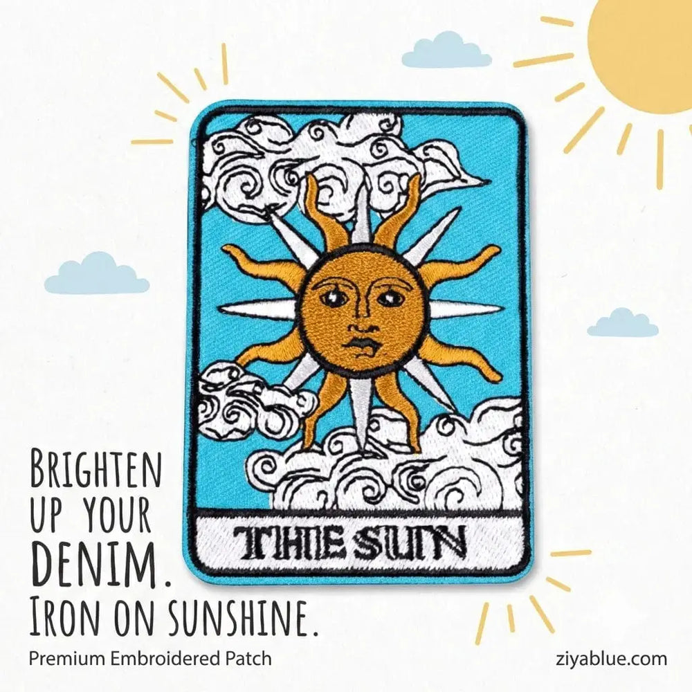 Tarot Patch | The Sun Radiant Celestial Iron-On Ziya Blue Ziya Blue