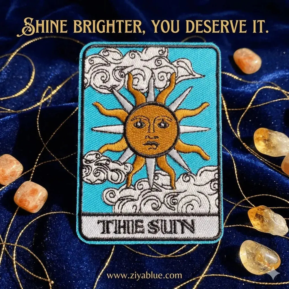 Tarot Patch | The Sun Radiant Celestial Iron-On Ziya Blue Ziya Blue