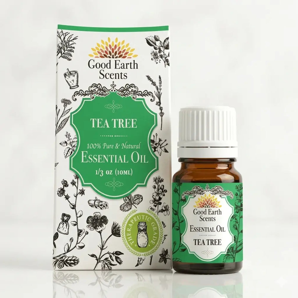 Tea Tree Essential Oil (10ml) - Good Earth Scents Designs by Deekay Inc. Ziya Blue