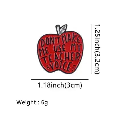 Teacher Voice Enamel Pin: The Ultimate Classroom Warning Label 🍎📢 Ziya Blue Ziya Blue