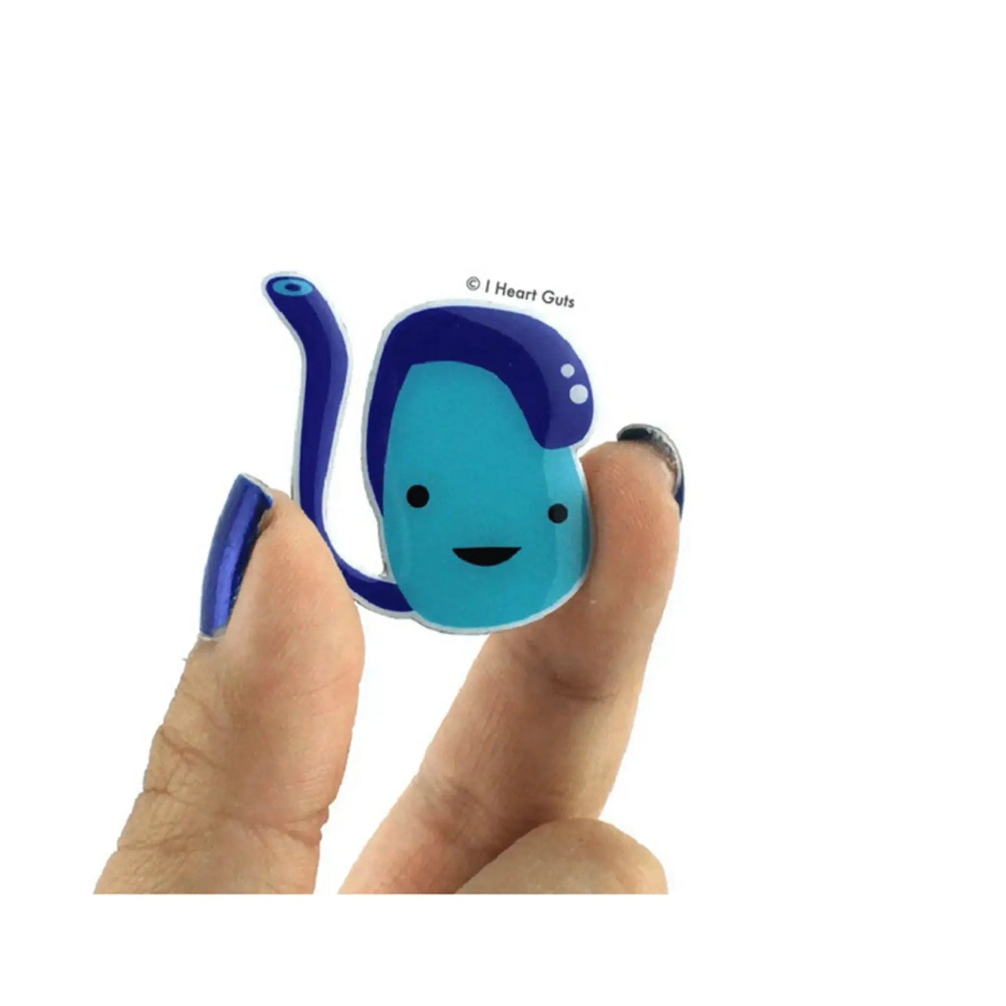 Testicle Pin | I Heart Guts "Having a Ball" Enamel Flair I Heart Guts Ziya Blue