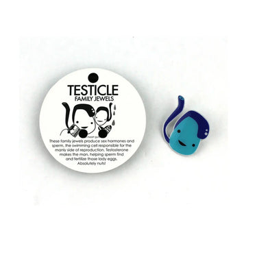Testicle Pin | I Heart Guts "Having a Ball" Enamel Flair I Heart Guts Ziya Blue