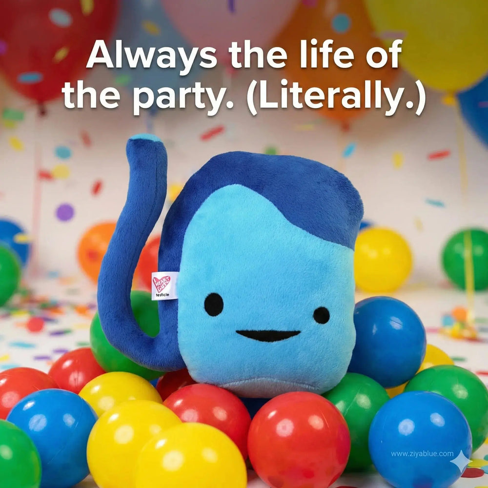 Testicle Plush | I Heart Guts "Having a Ball" Anatomy Toy I Heart Guts Ziya Blue