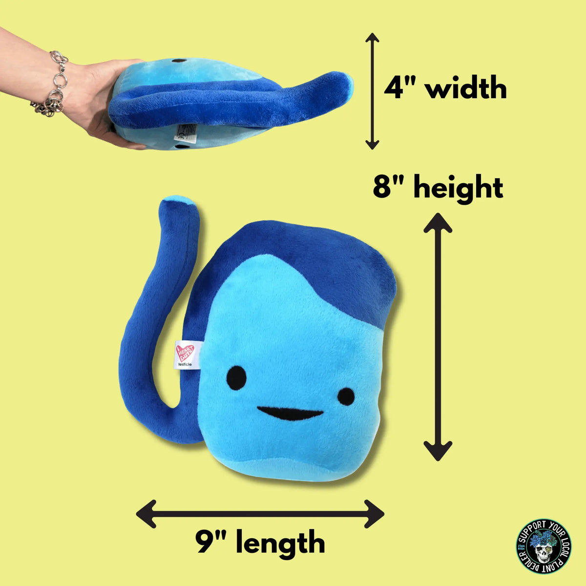 Testicle Plush | I Heart Guts "Having a Ball" Anatomy Toy I Heart Guts Ziya Blue