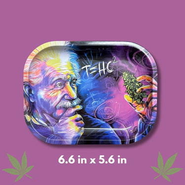 The Brilliant Genius Stoner Rolling Tray & Stash Tin Ziya Blue Ziya Blue