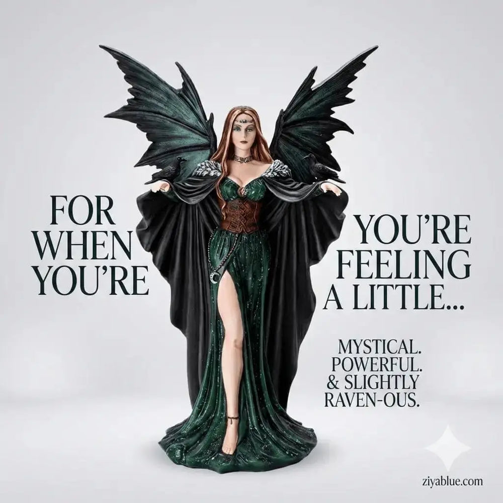 The Enchantress - Raven Queen Figurine Pacific Giftware Ziya Blue
