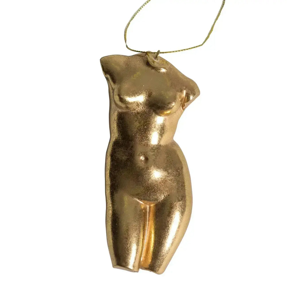The Goddess Energy Gold Leaf Torso Ornament McGowan & Rutherford Ltd Ziya Blue