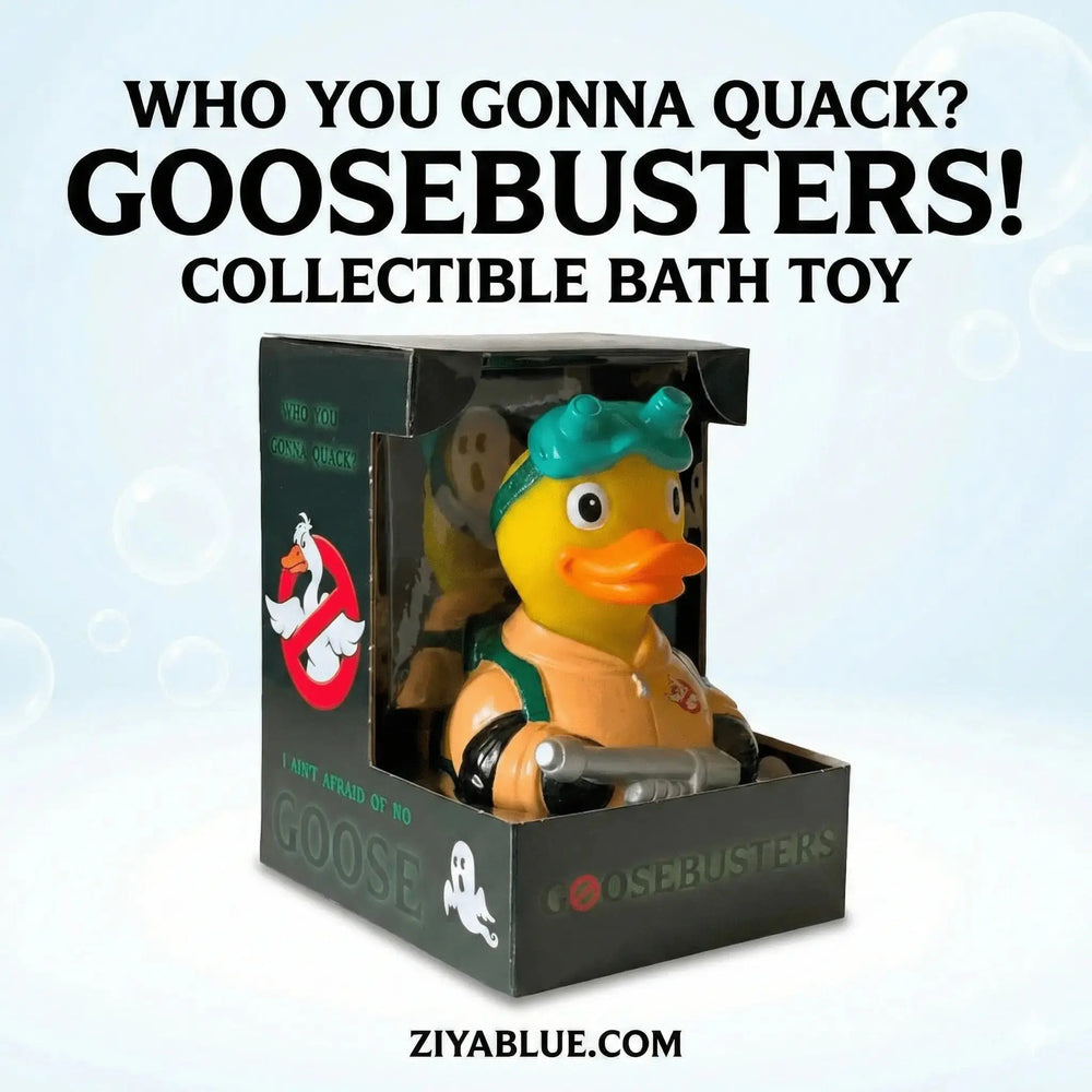 The Heroic Goosebusters Rubber Duck for Your Bath Celebriducks Ziya Blue