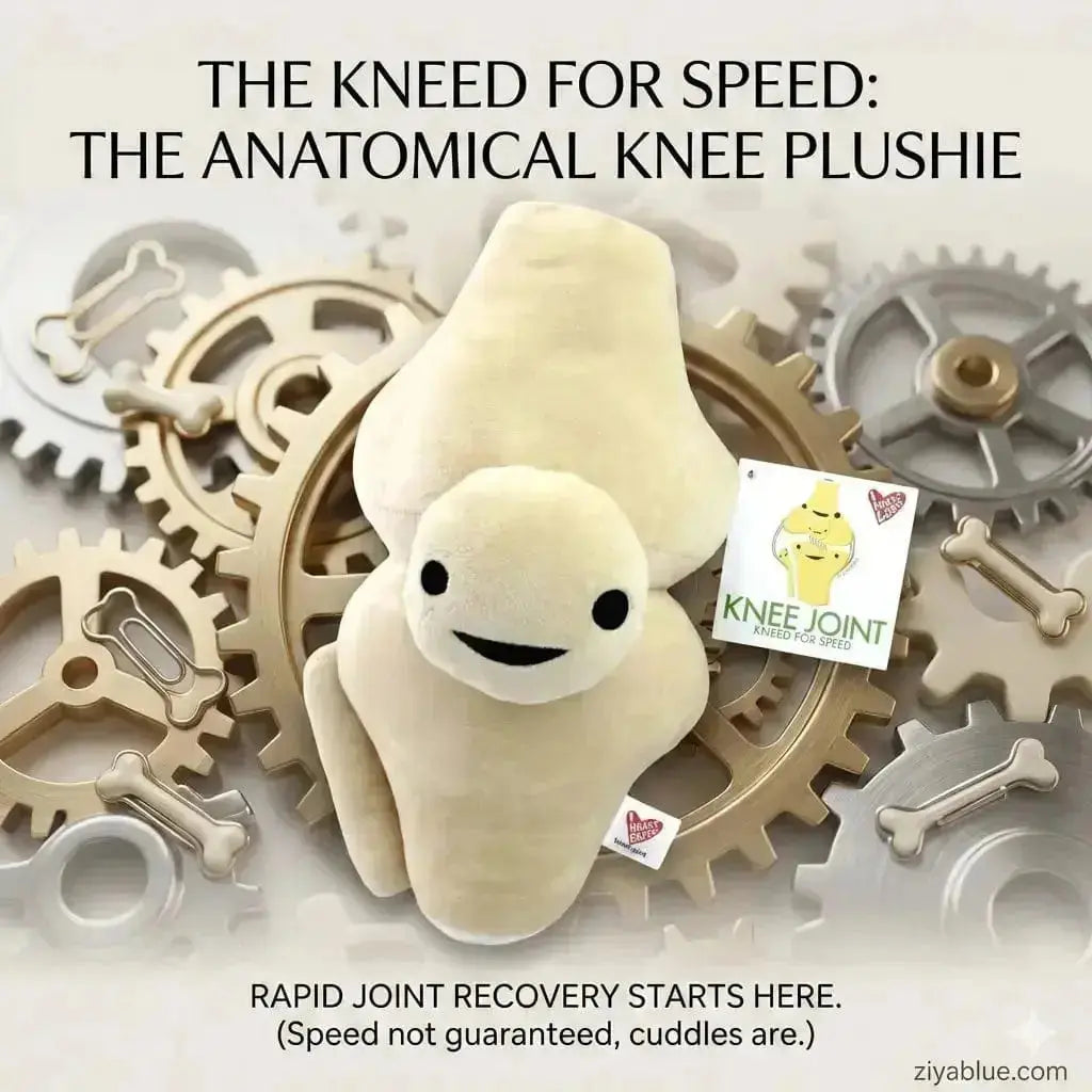 The Kneed for Speed: The Anatomical Knee Plushie I Heart Guts Ziya Blue