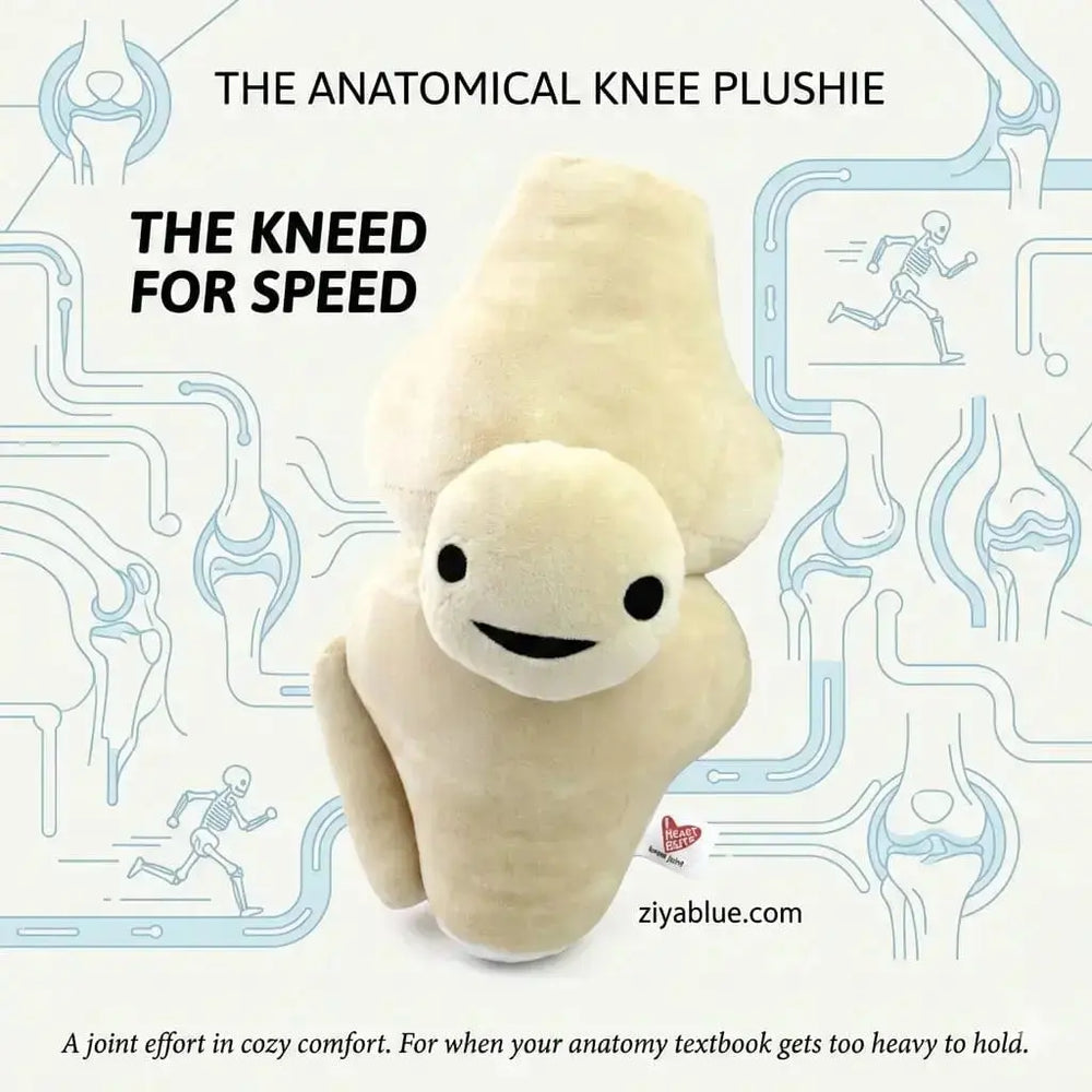 The Kneed for Speed: The Anatomical Knee Plushie I Heart Guts Ziya Blue