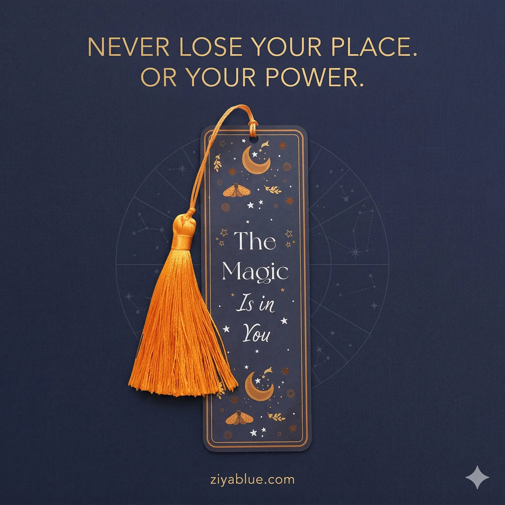 The Magic Is In You Bookmark: Whimsical Tassel Decor  Ziya Blue