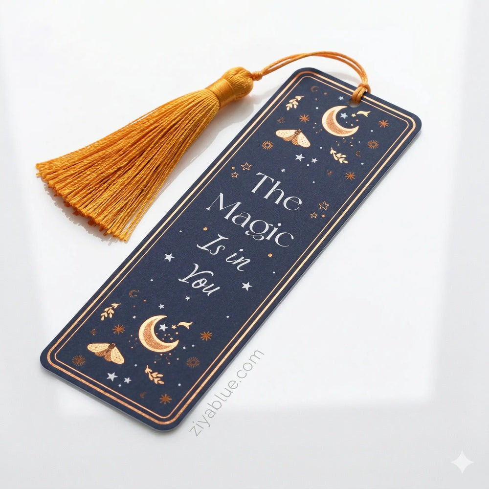 The Magic Is In You Bookmark: Whimsical Tassel Decor  Ziya Blue