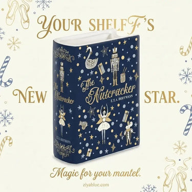 The Nutcracker Book vase Steel Mill Co. Ziya Blue