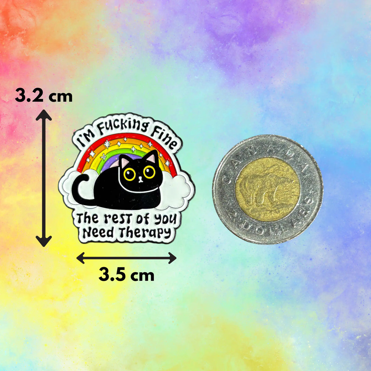The Rest of You Need Therapy Enamel Pin  Ziya Blue