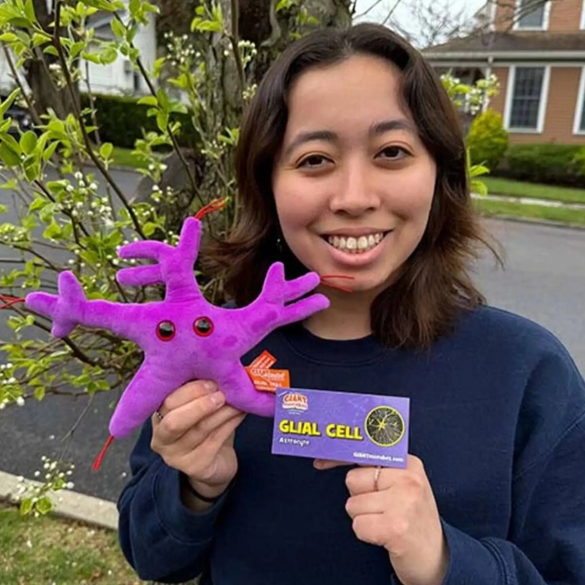 The Smartest GIANTmicrobes Glial Cell Plush for Science Nerds Giant Microbes Ziya Blue